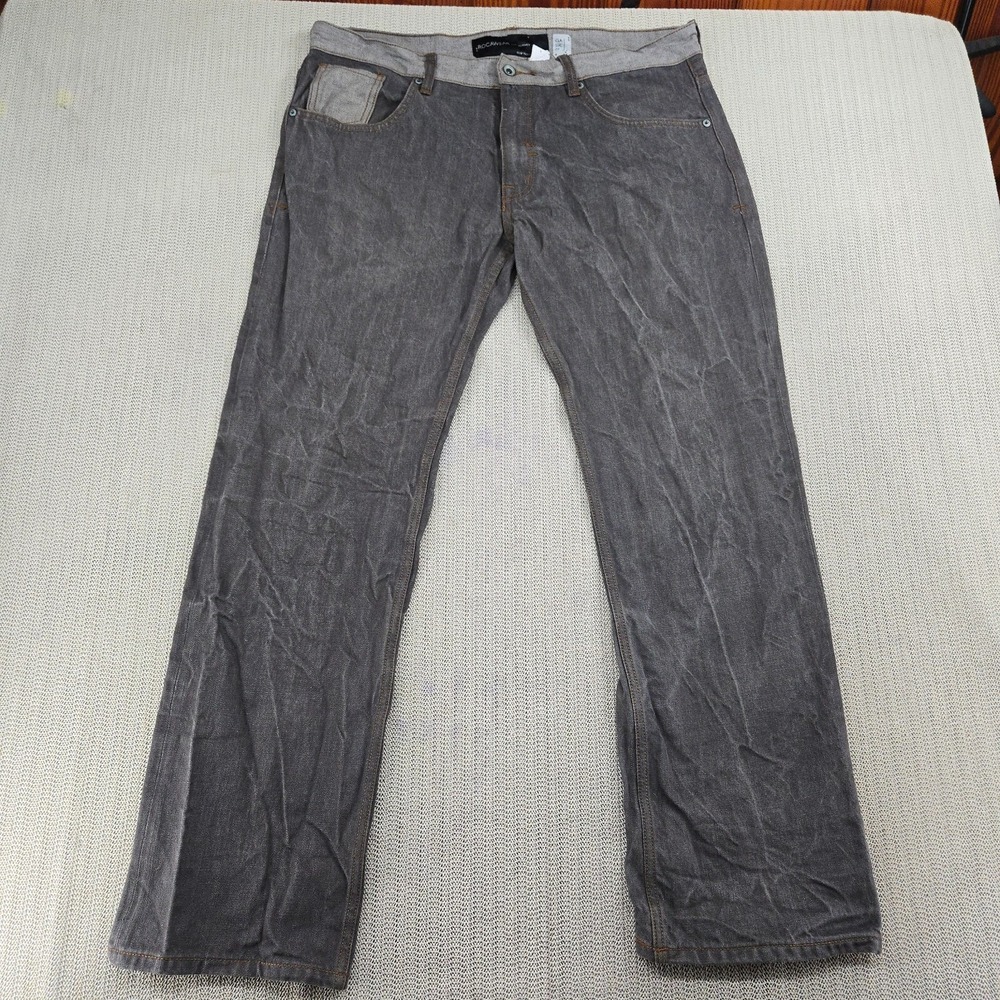 Rocawear Jeans Mens 36x32 Gray Denim Straight Leg Classic Fit Hip Hop Streetwear